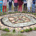 Mandala geant anniversaire ines claudia elsa